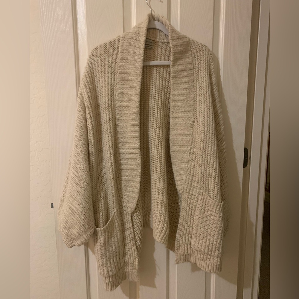 Slouchy Oversized Cream Cardigan